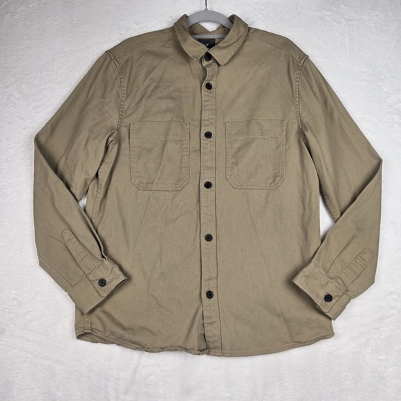 H&M Other - H&M Mens Tan Utility Jacket Size Medium‎ Buttons Pockets